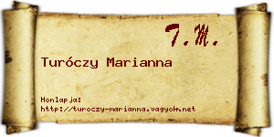 Turóczy Marianna névjegykártya
