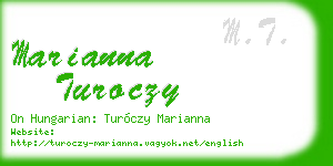 marianna turoczy business card