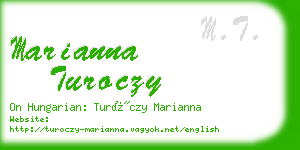 marianna turoczy business card